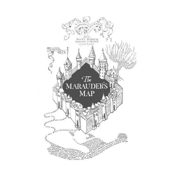 Harry Potter The Marauder's Map Women's T-Shirt - White