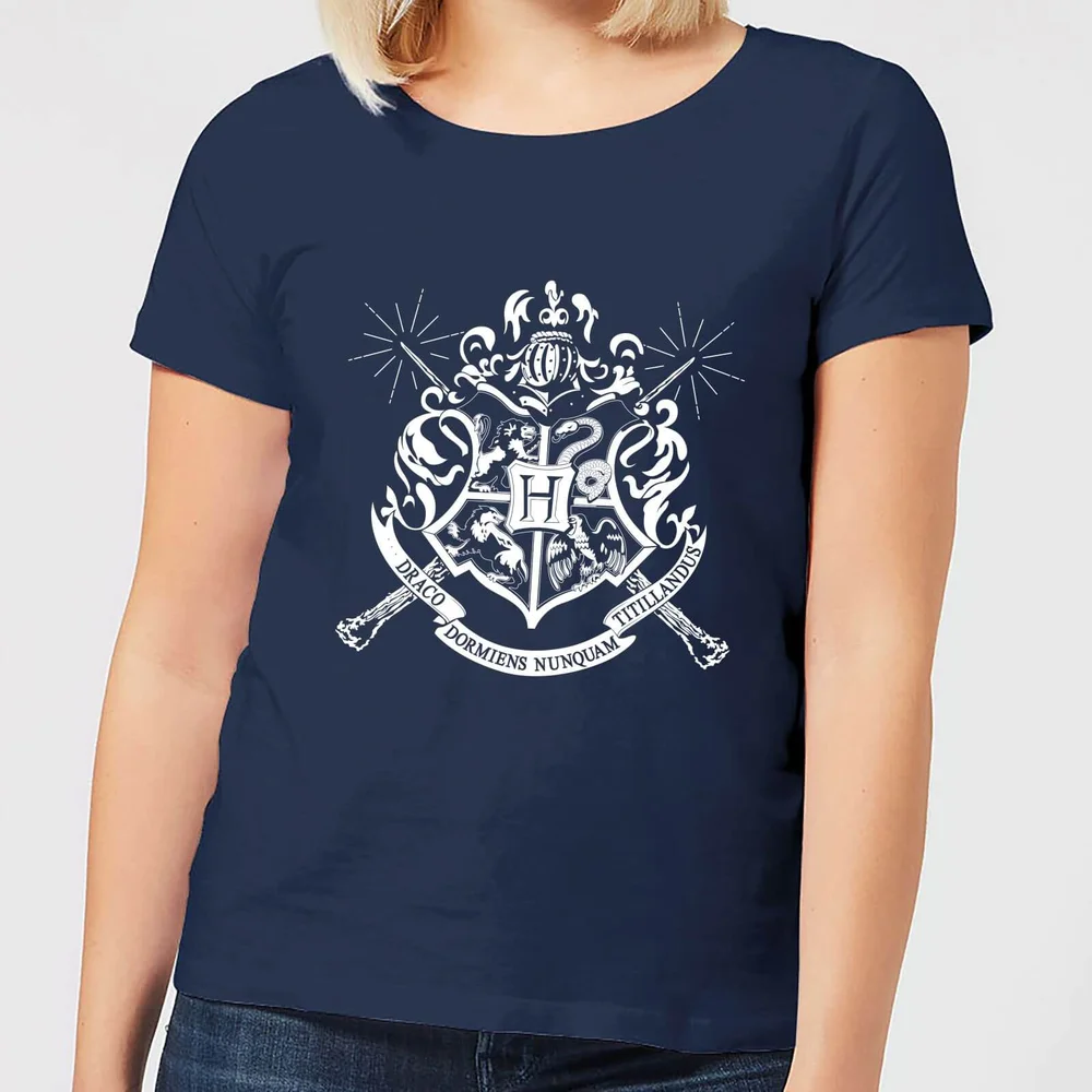 Harry Potter Hogwarts House Crest Women's T-Shirt - Navy - S Image 1