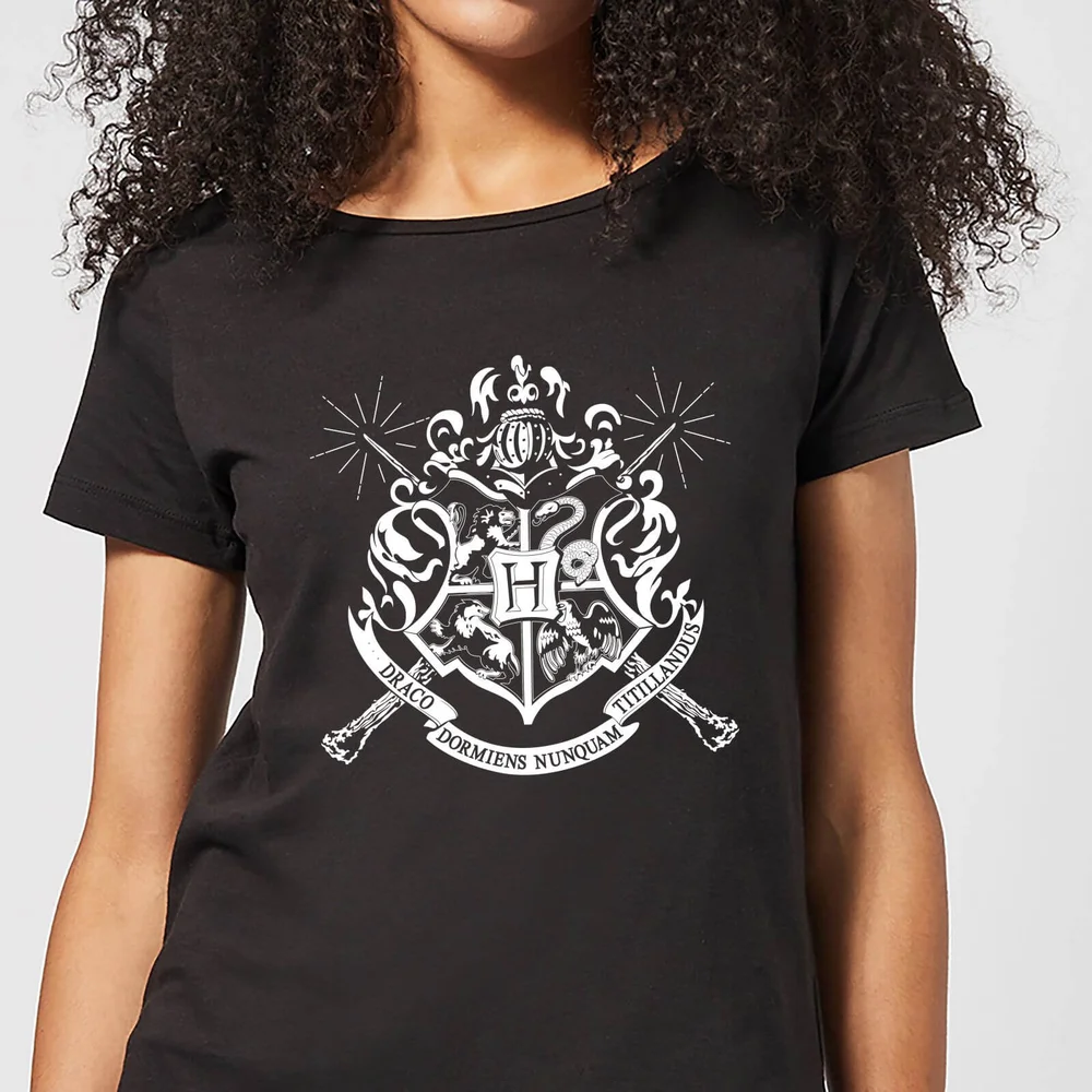 Harry Potter Hogwarts House Crest Women's T-Shirt - Black - S Image 1