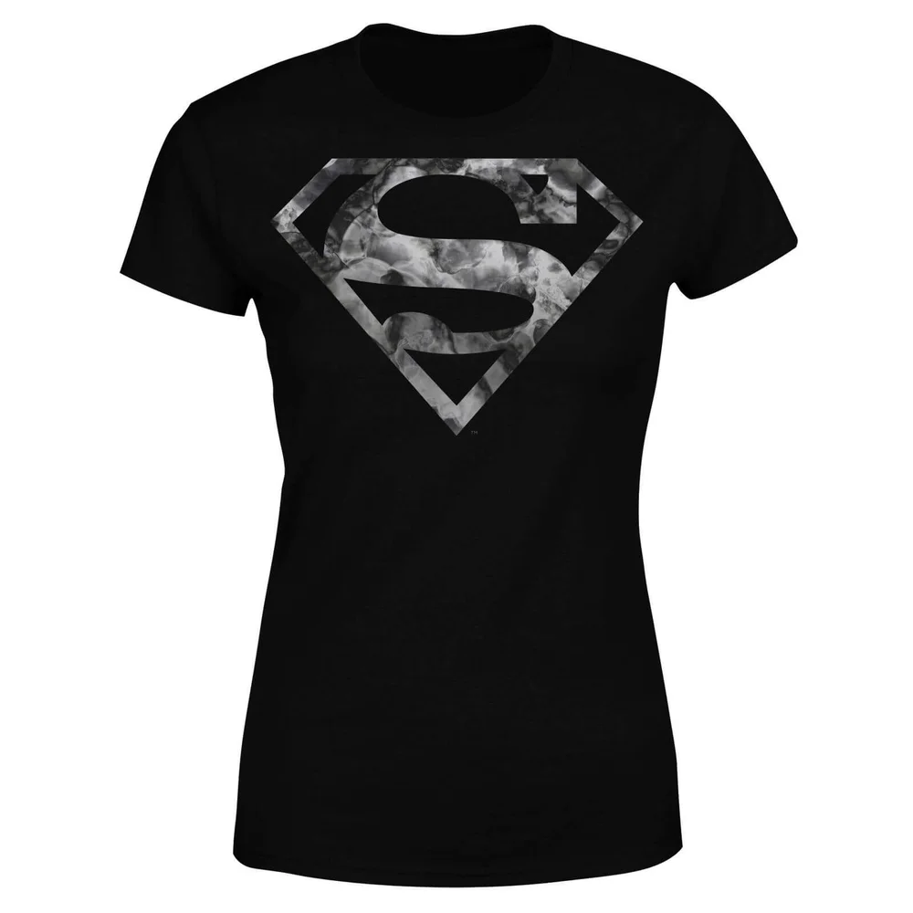 DC Originals Marble Superman Logo Women's T-Shirt - Black - S Image 1