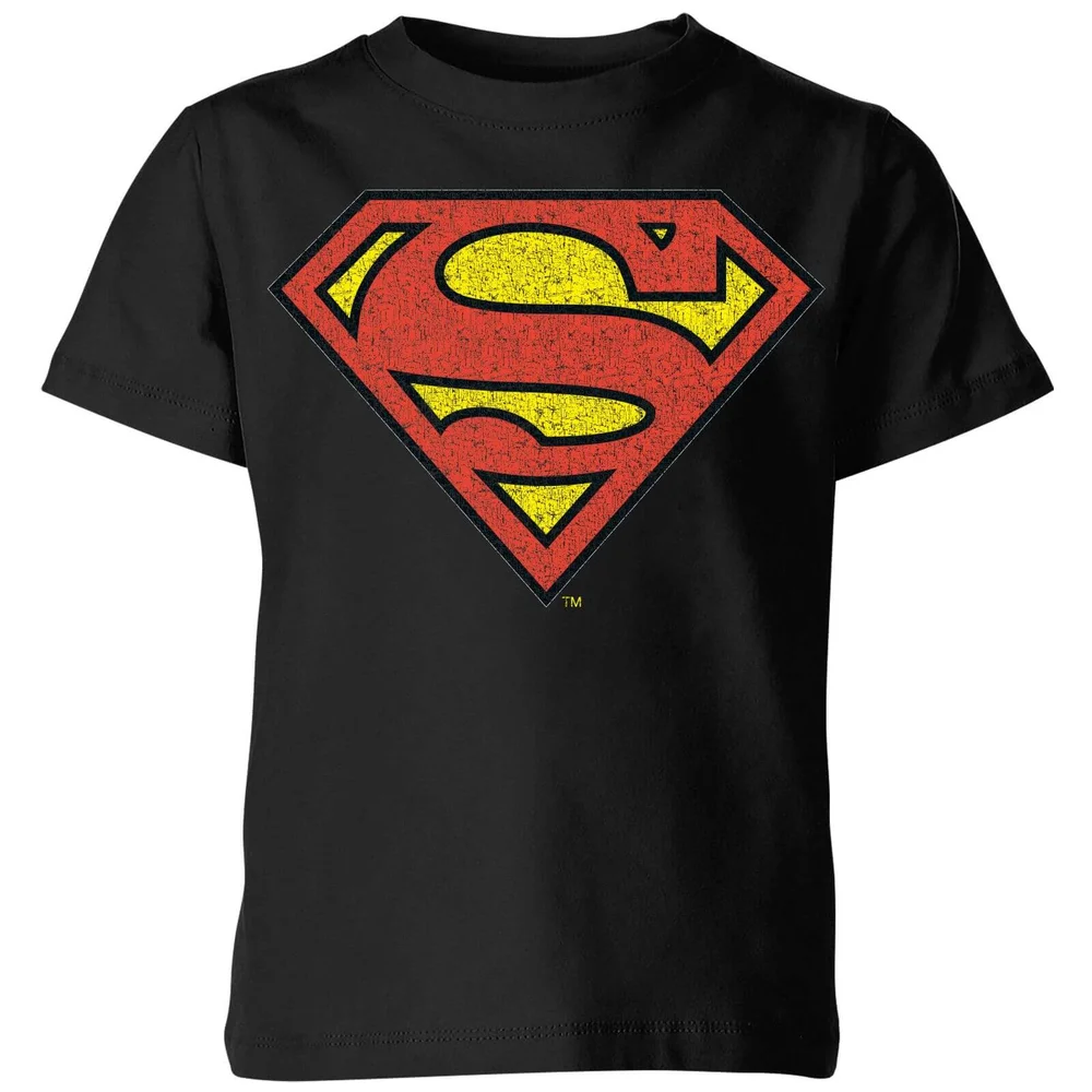 Originals Official Superman Crackle Logo Kids' T-Shirt - Black - 3-4 Years Image 1