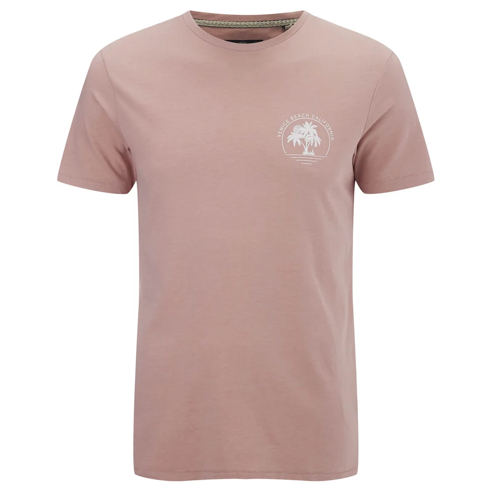 Threadbare Men's Venice Beach T-Shirt - Blush Pink Marl - S - Pink Image 1
