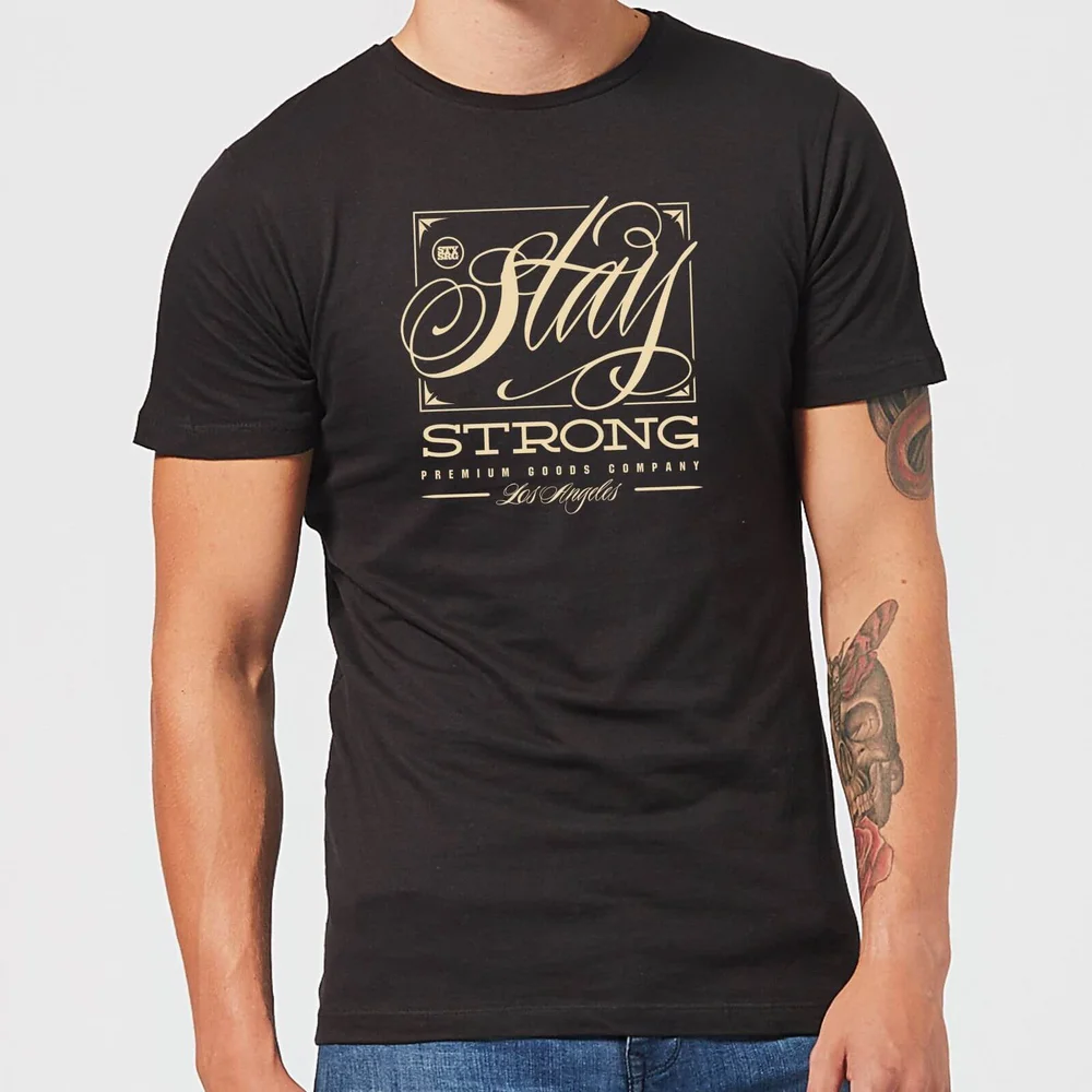 Stay Strong Deming Men's T-Shirt - Black - 3XL Image 1