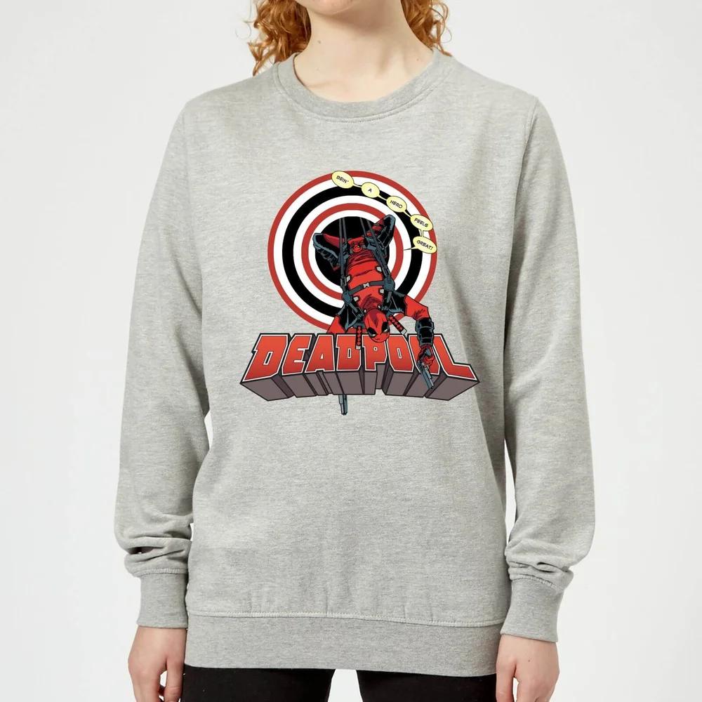 Marvel Deadpool Upside Down Women's Sweatshirt - Grey - 3XL - Grey Image 1