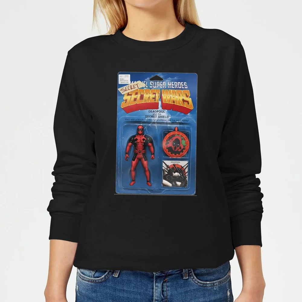 Marvel Deadpool Secret Wars Action Figure Women's Sweatshirt - Black - S Image 1