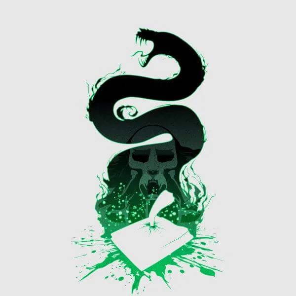 Harry Potter Basilisk Silhouette Women's T-Shirt - Grey