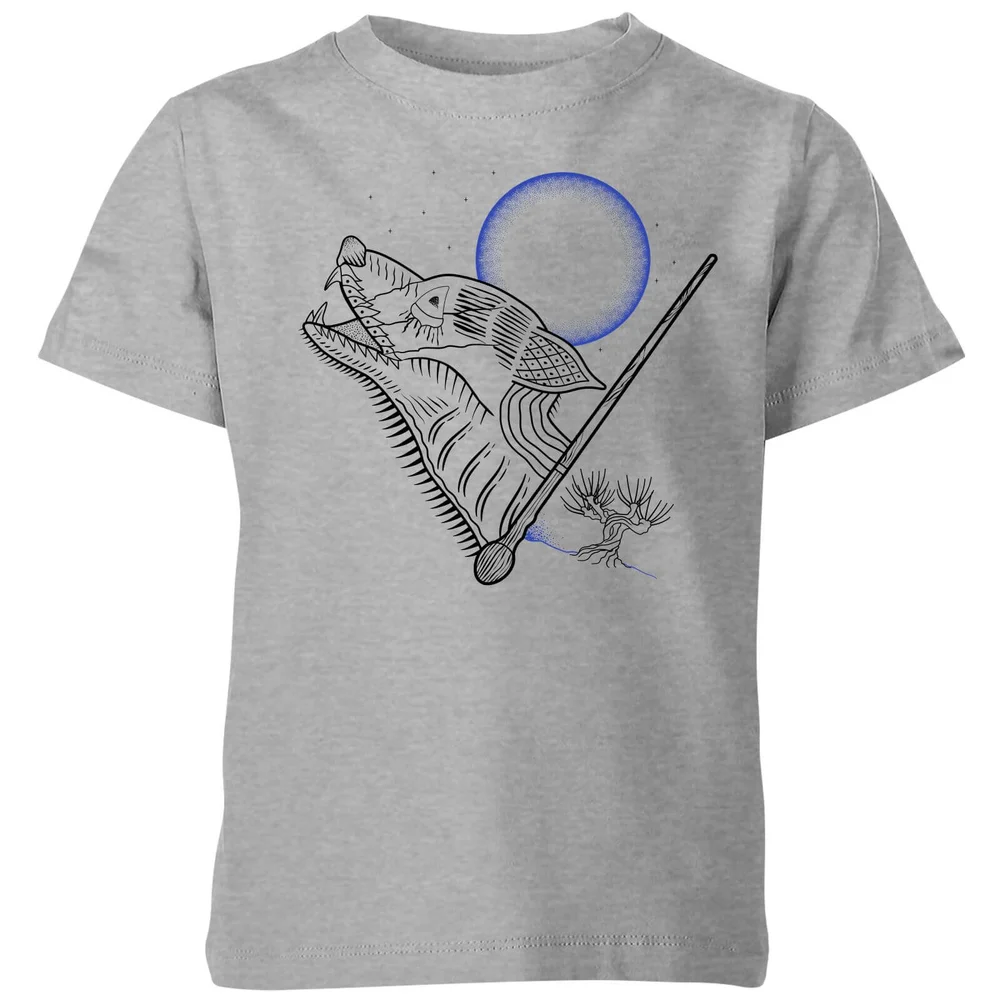 Harry Potter Werewolf Line Art Kids' T-Shirt - Grey - 3-4 Years - Grey Image 1