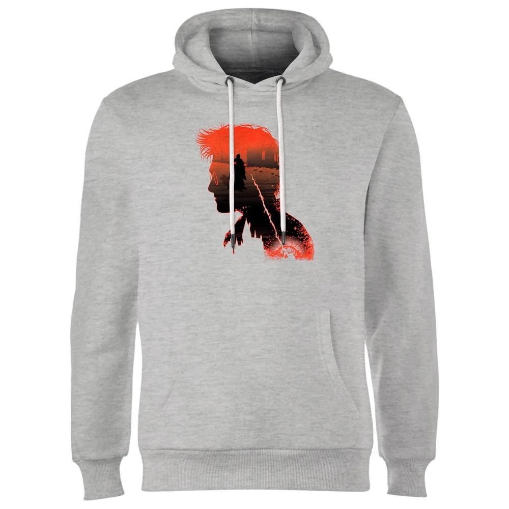 Harry Potter Harry Silhouette Battle Hoodie - Grey - S - Grey Image 1
