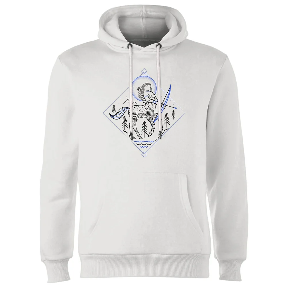 Harry Potter Centaur Line Art Hoodie - White - S - White Image 1