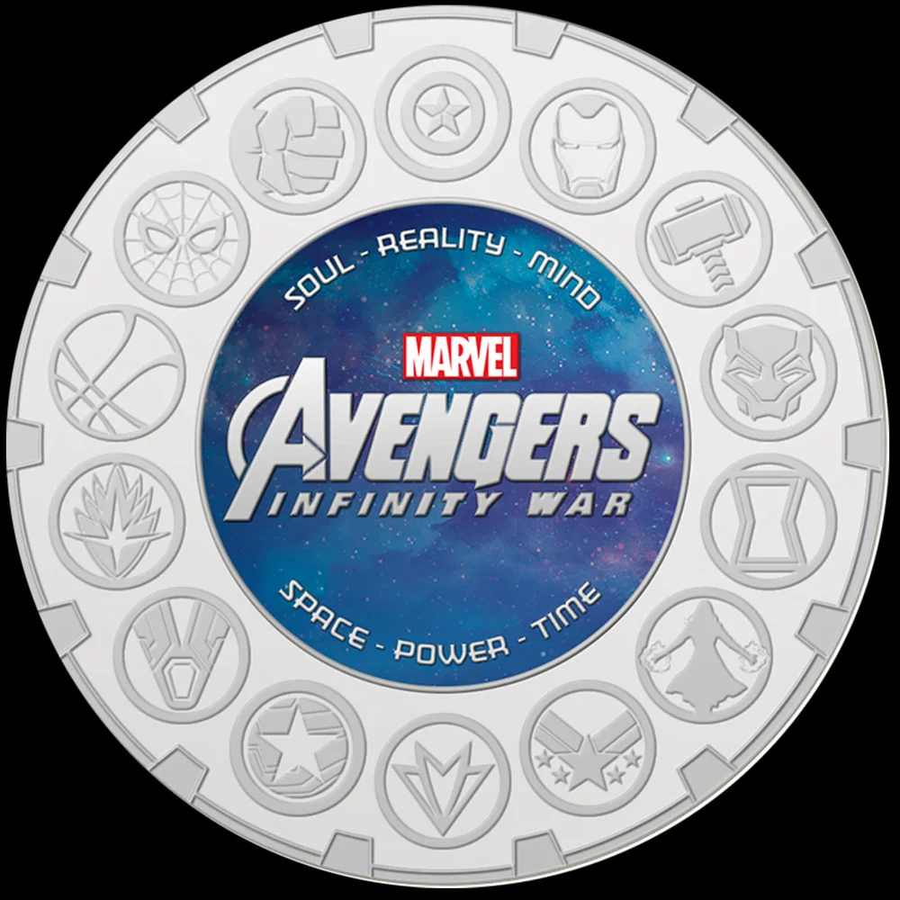 Marvel Avengers: Infinity War Luxe Edition 65mm Silver Commemorative Coin Image 1