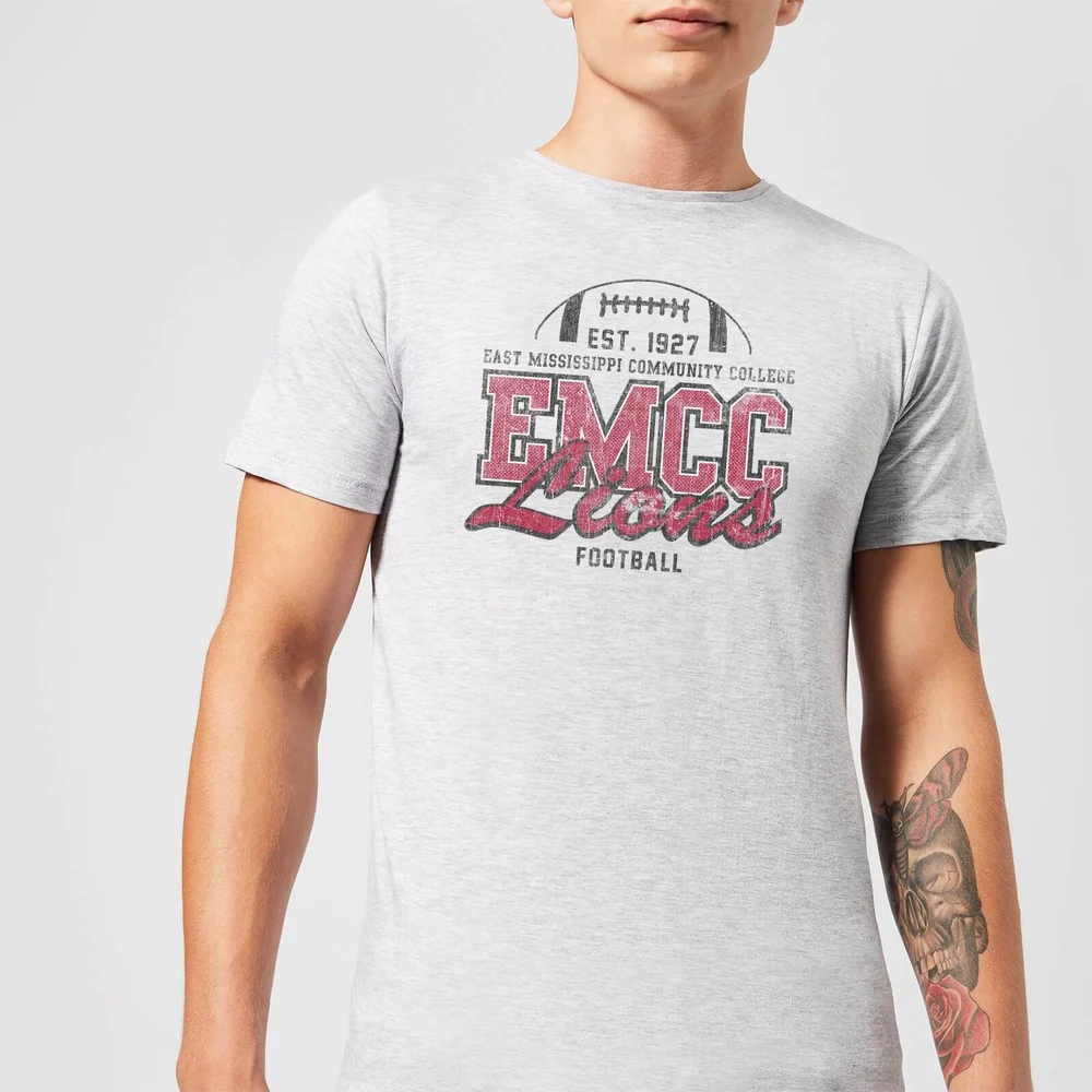 East Mississippi Community College Lions Distressed Men's T-Shirt - Grey - S Image 1