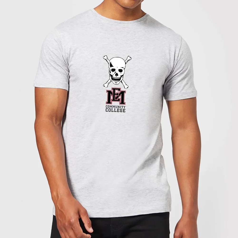 East Mississippi Community College Skull and Logo Men's T-Shirt - Grey - S Image 1