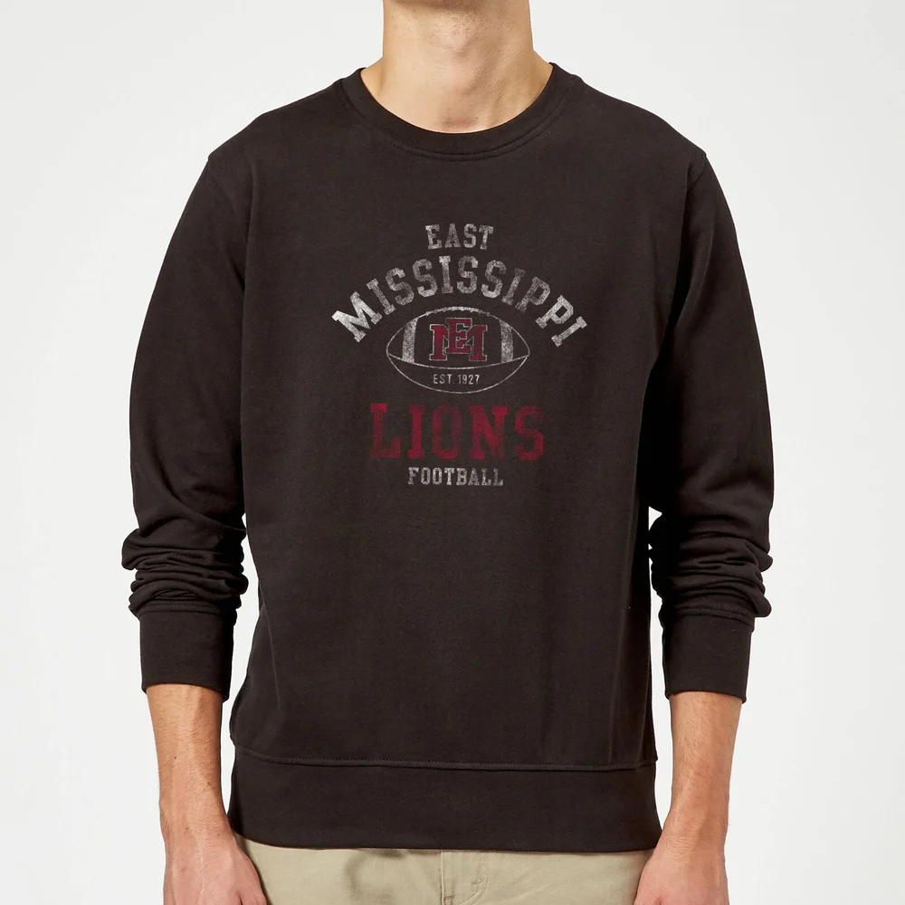 East Mississippi Community College Lions Football Distressed Sweatshirt - Black - S Image 1