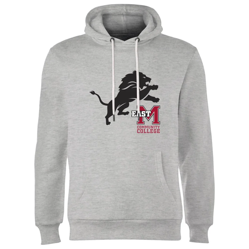 East Mississippi Community College Lion and Logo Hoodie - Grey - S - Grey Image 1