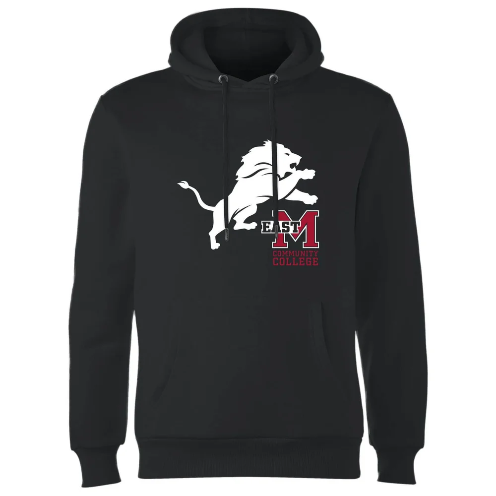 East Mississippi Community College Lion and Logo Hoodie - Black - S Image 1