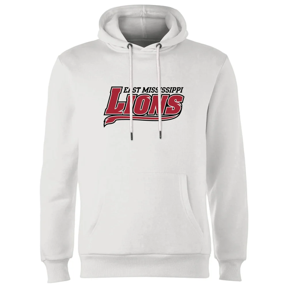East Mississippi Community College Lions Script Logo Hoodie - White - S - White Image 1