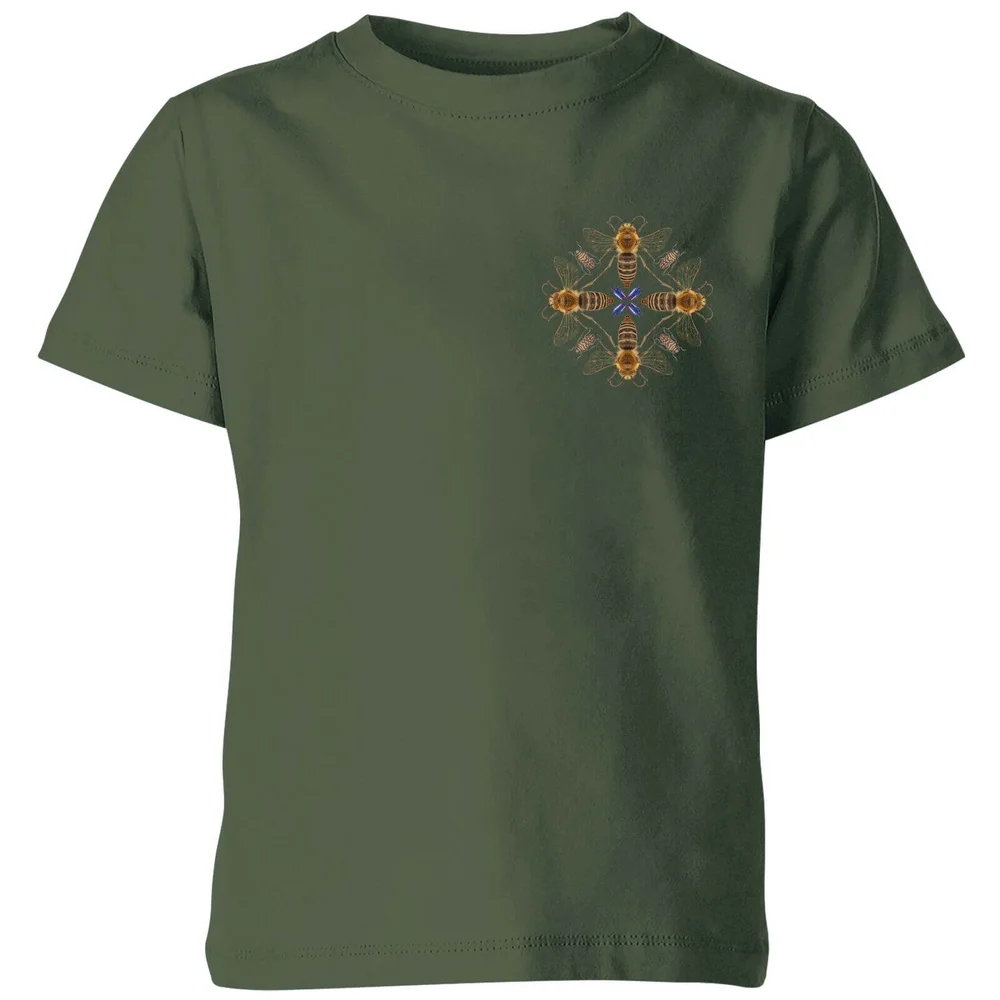 Natural History Museum Bees Kids' T-Shirt - Forest Green - 3-4 Years - Forest Green Image 1
