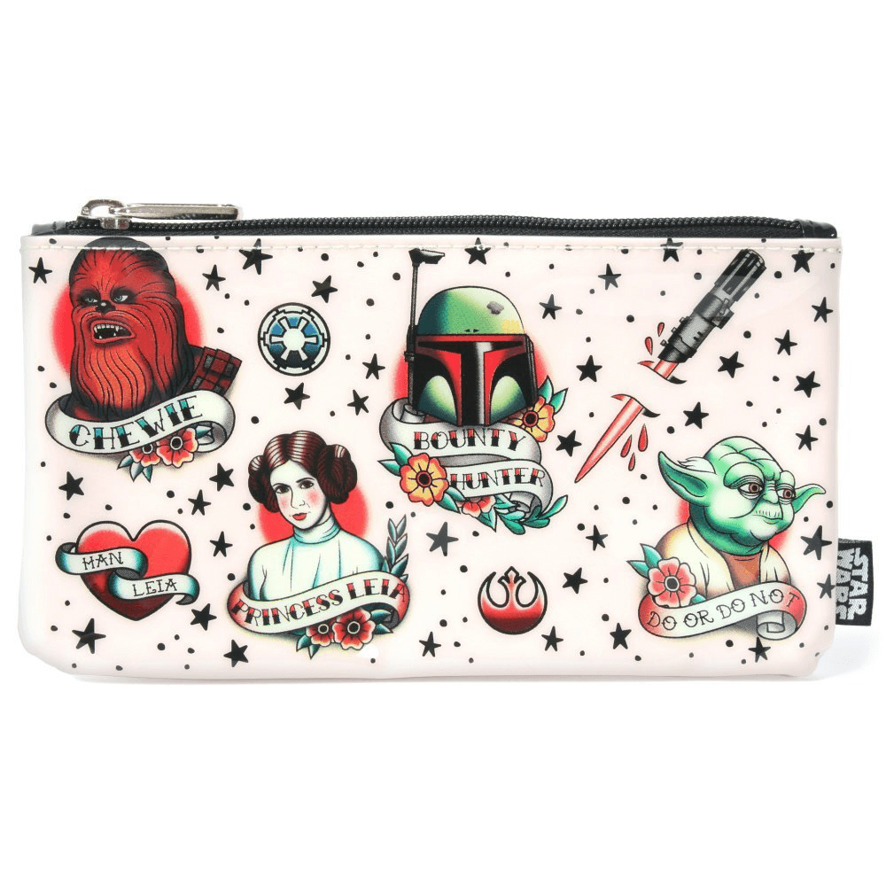 Loungefly Star Wars Tattoo Flash Print Nylon Pencil Case Image 1