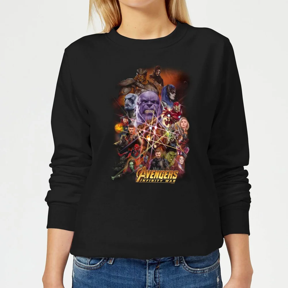 Avengers Team Portrait Women's Sweatshirt - Black - S Image 1
