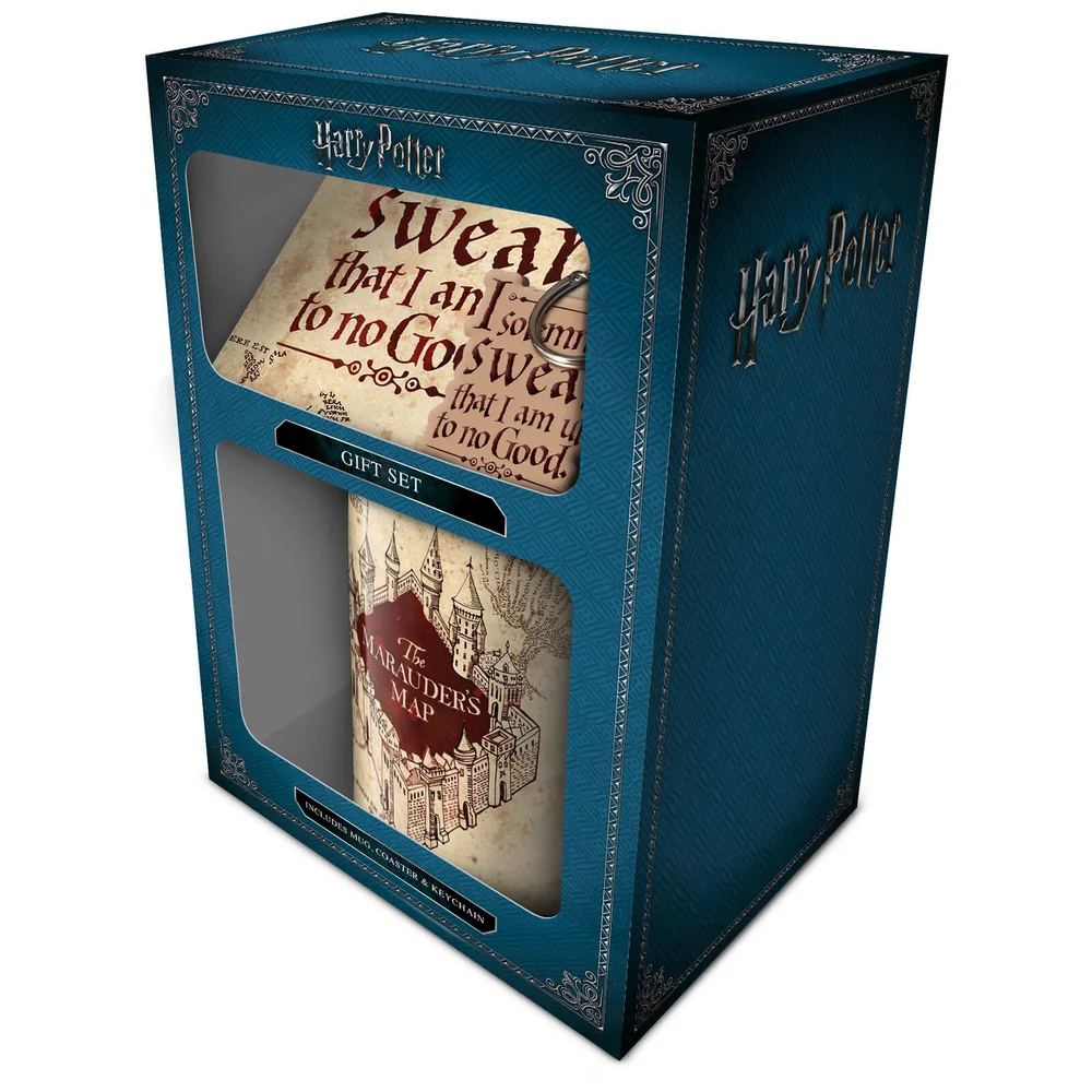 Harry Potter (Marauders Map) Mug, Coaster and Keychain Set Image 1