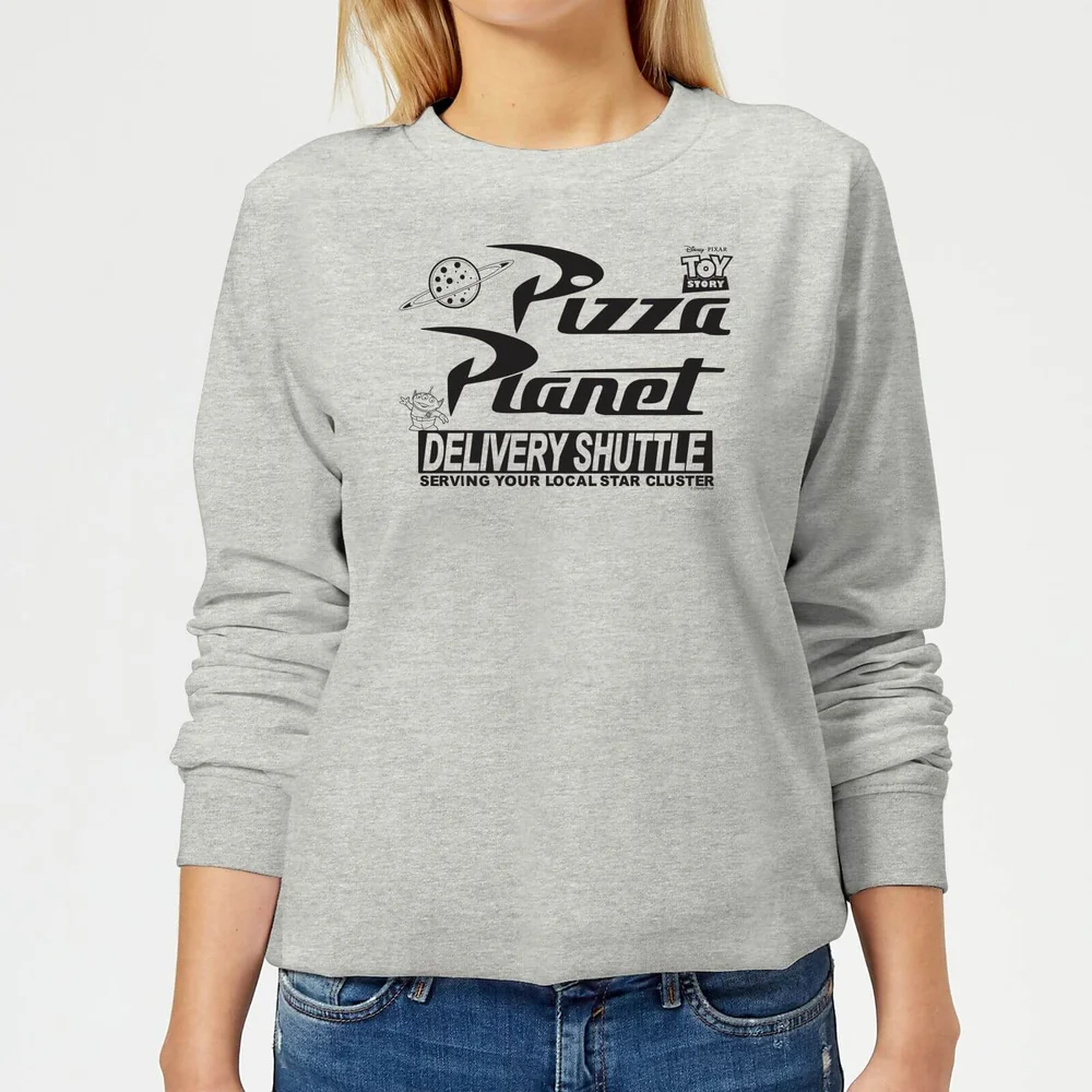 Toy Story Pizza Planet Logo Women's Sweatshirt - Grey - 3XL Image 1