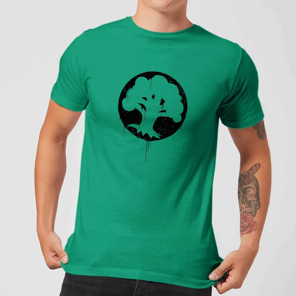 Magic The Gathering Green Mana Splatter Men's T-Shirt - Kelly Green - S - Kelly Green Image 1