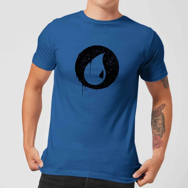 Magic The Gathering Blue Mana Splatter Men's T-Shirt - Royal Blue