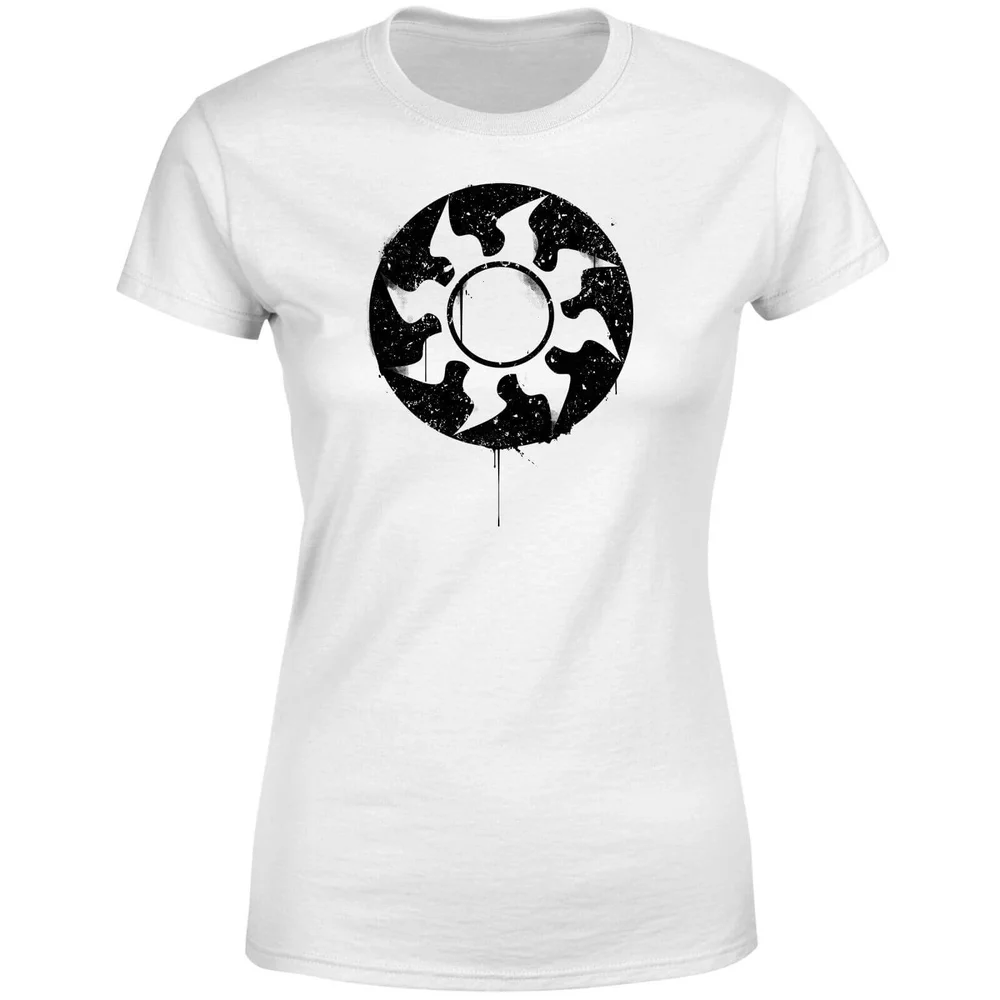 Magic The Gathering White Mana Splatter Women's T-Shirt - White - S Image 1