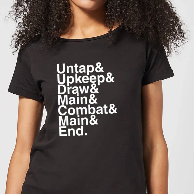 Magic The Gathering Turn Phases Women's T-Shirt - Black