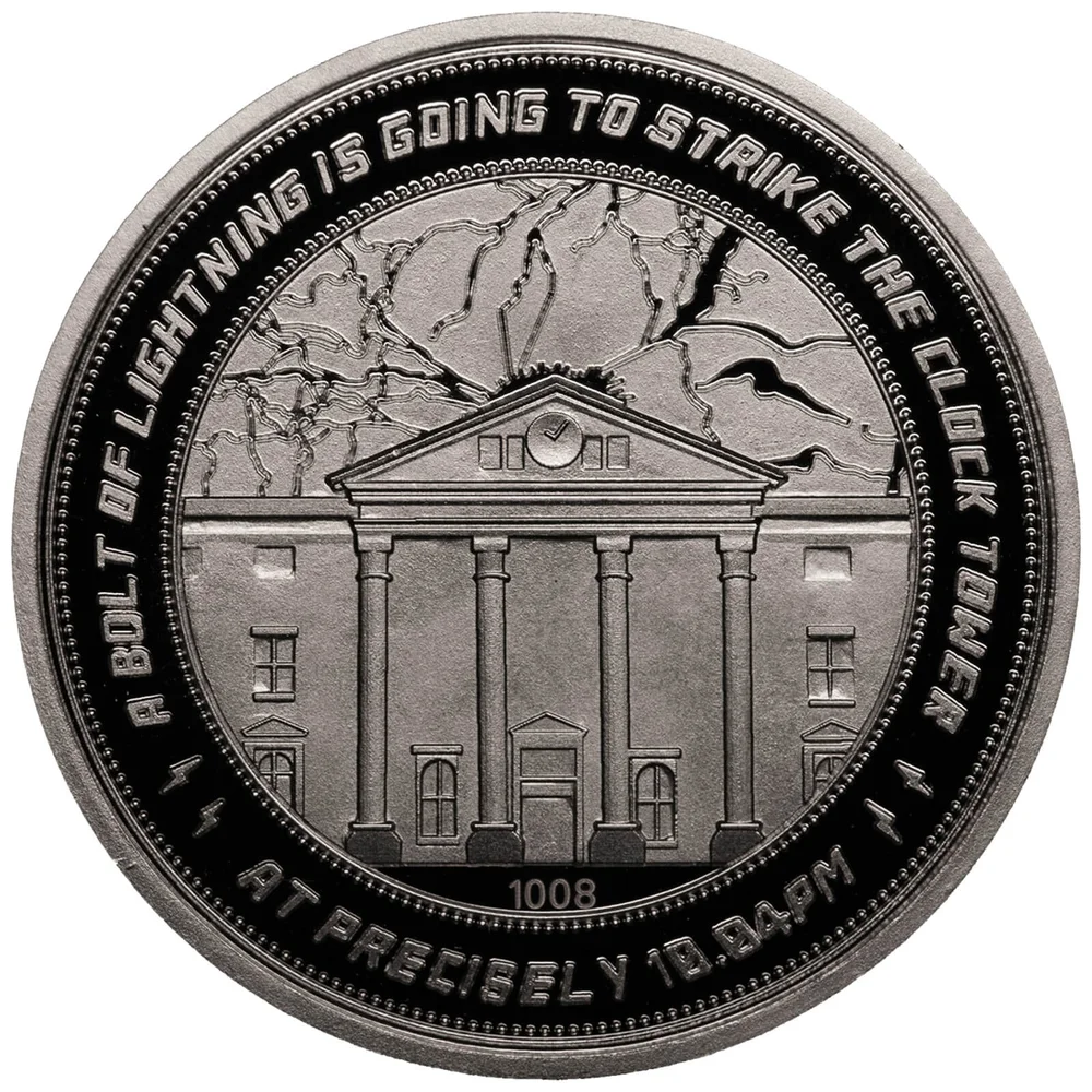 Back to the Future "Clocktower" Collector's Limited Edition Coin: Silver Variant Image 1