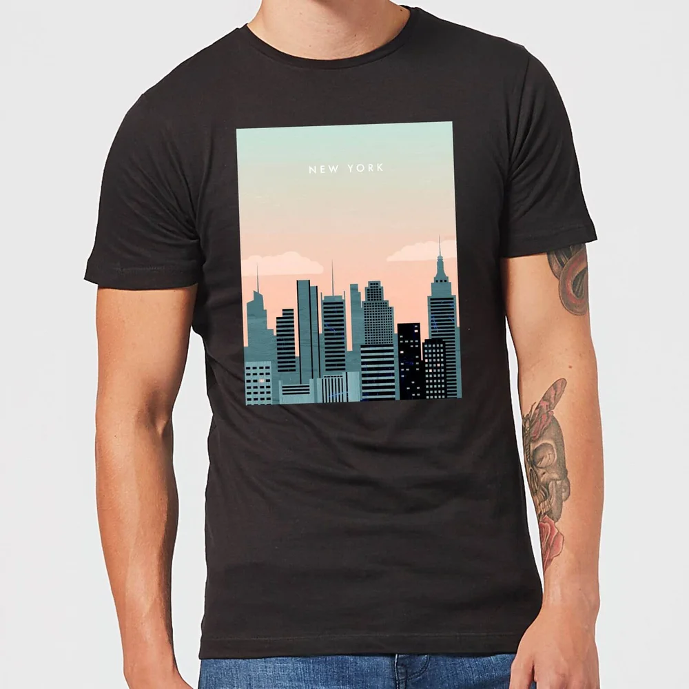 New York Men's T-Shirt - Black - 3XL - Black Image 1