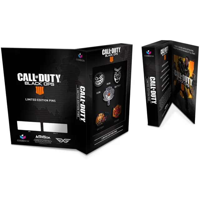 Call of Duty Black Ops IV Codebox Pin Enamel Badges