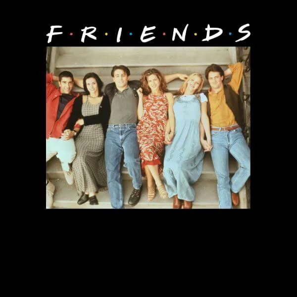 Friends Retro Character Shot Women's T-Shirt - Black