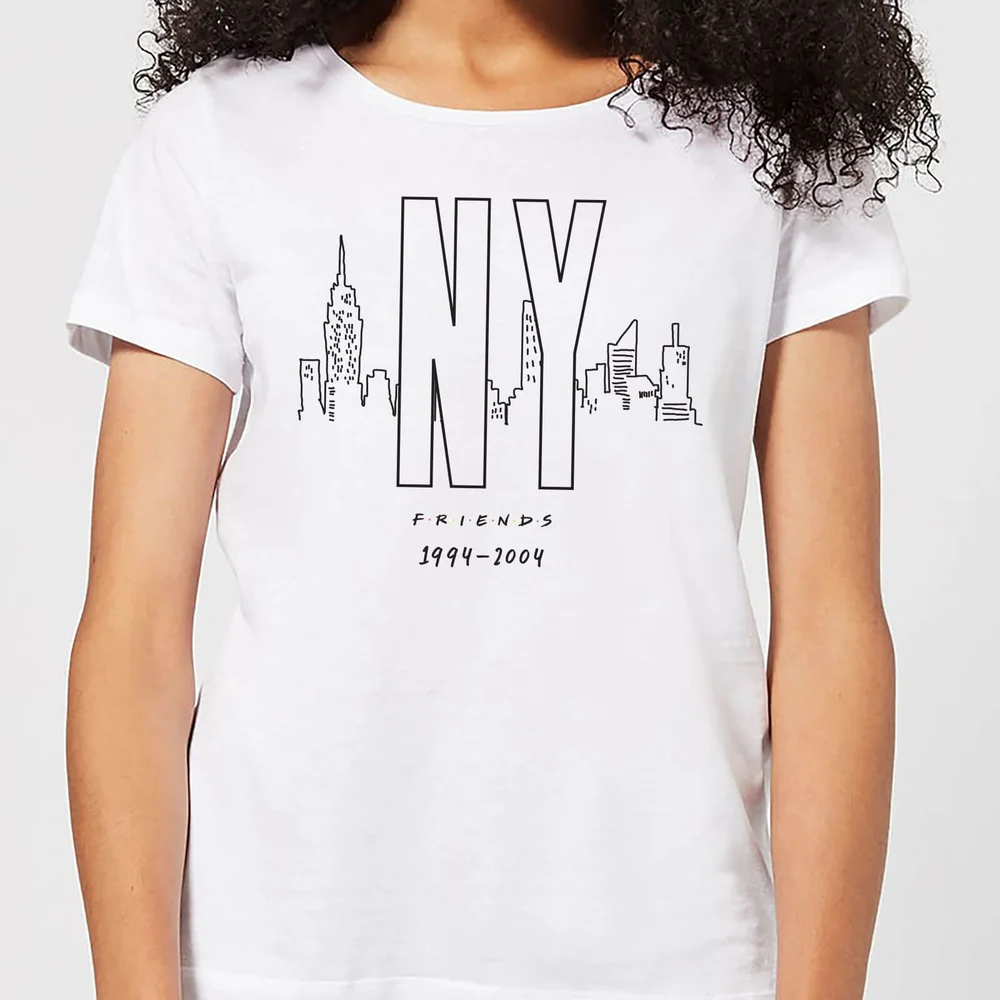 Friends NY Skyline Women's T-Shirt - White - S Image 1