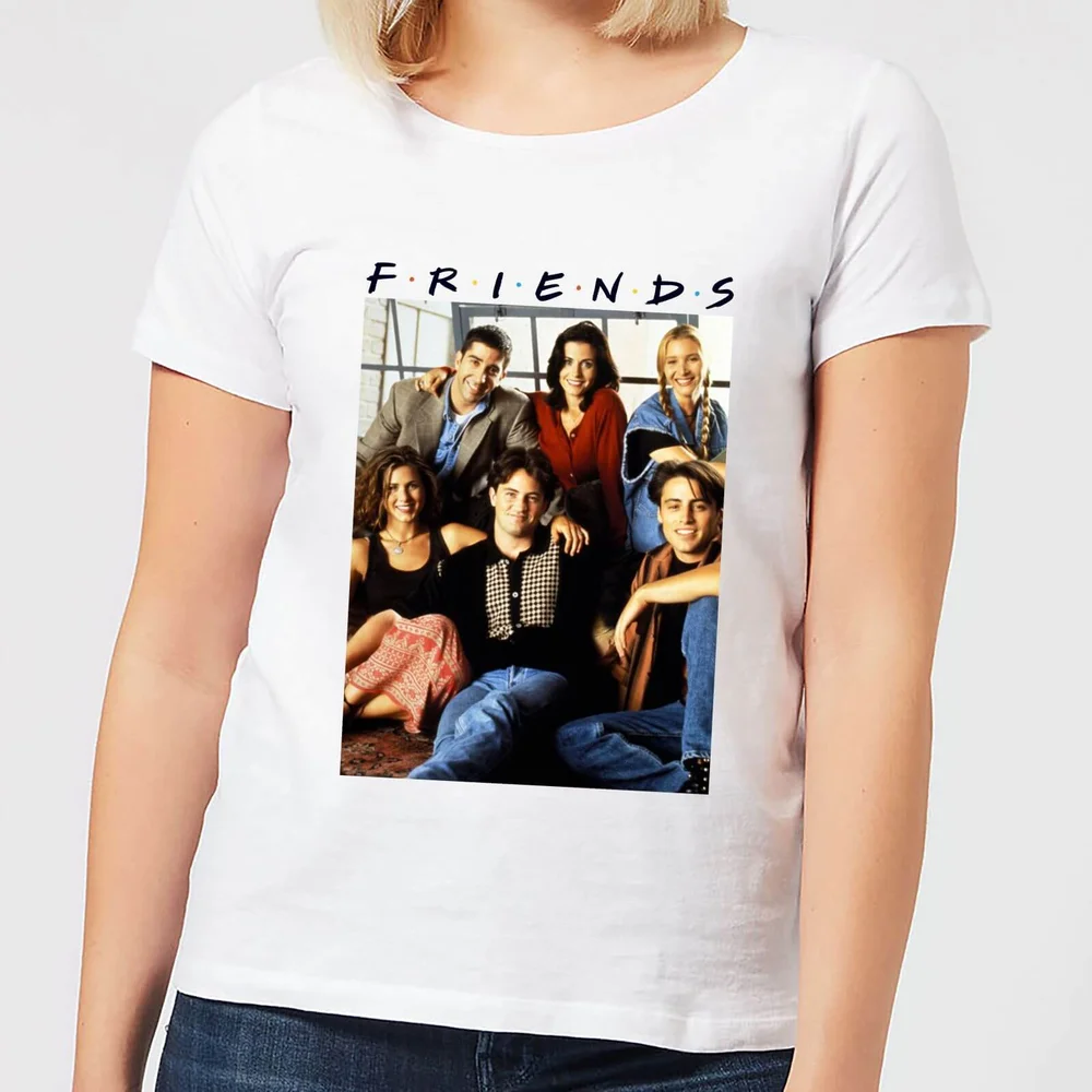 Friends Vintage Character Shot Women's T-Shirt - White - S Image 1