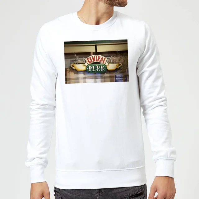 Friends Central Perk Coffee Sign Sweatshirt - White