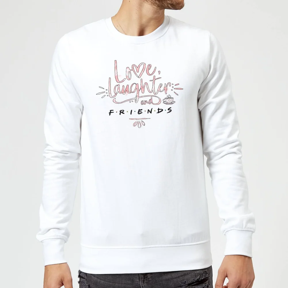Friends Love Laughter Sweatshirt - White - S Image 1