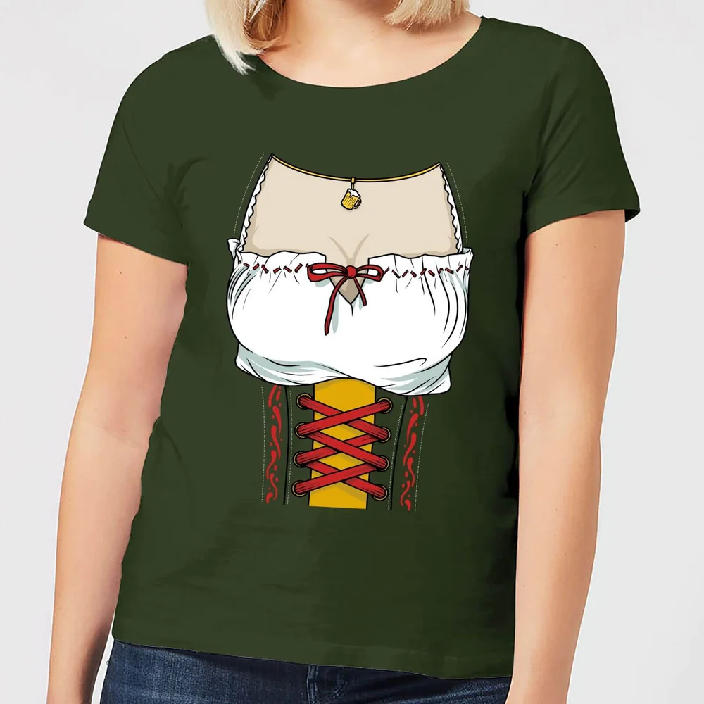 Oktoberfest Chest Women's T-Shirt - Forest Green - S - Forest Green Image 1