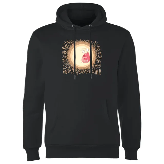 Rick and Morty Screaming Sun Hoodie - Black