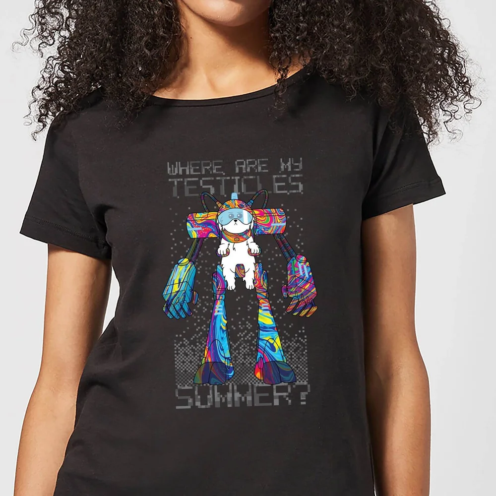 Rick and Morty Where Are My Testicles Summer Women's T-Shirt - Black - S Image 1