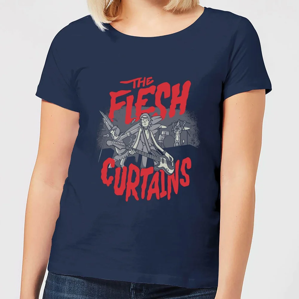Rick and Morty The Flesh Curtains Women's T-Shirt - Navy - S Image 1