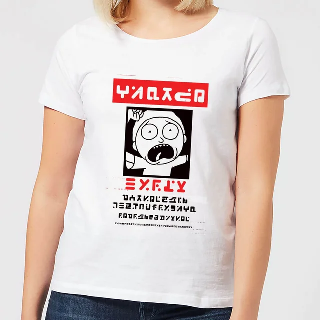 Rick and Morty Wanted Morty Women's T-Shirt - White
