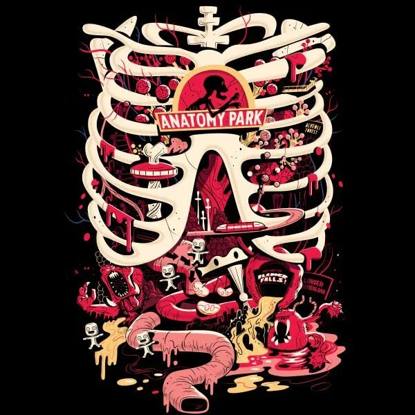 Rick and Morty Anatomy Park Women's T-Shirt - Black
