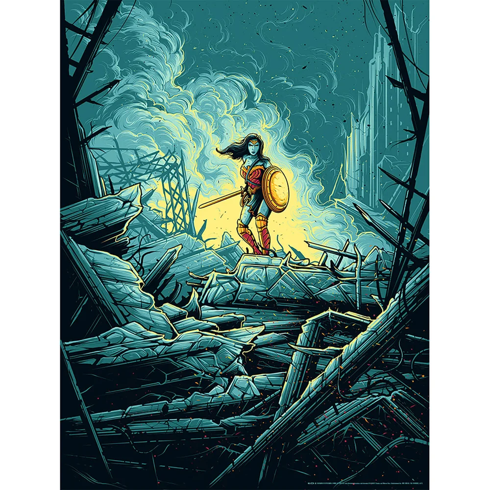DC Comics Wonder Woman "Warrior" Silkscreen Print by Dan Mumford Image 1