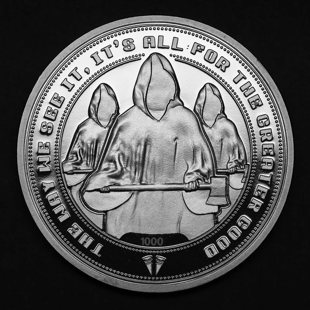 Hot Fuzz "For The Greater Good" Collector's Limited Edition Coin: Silver Variant Image 1