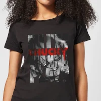 Chucky Typographic Women's T-Shirt - Black - undefined undefined