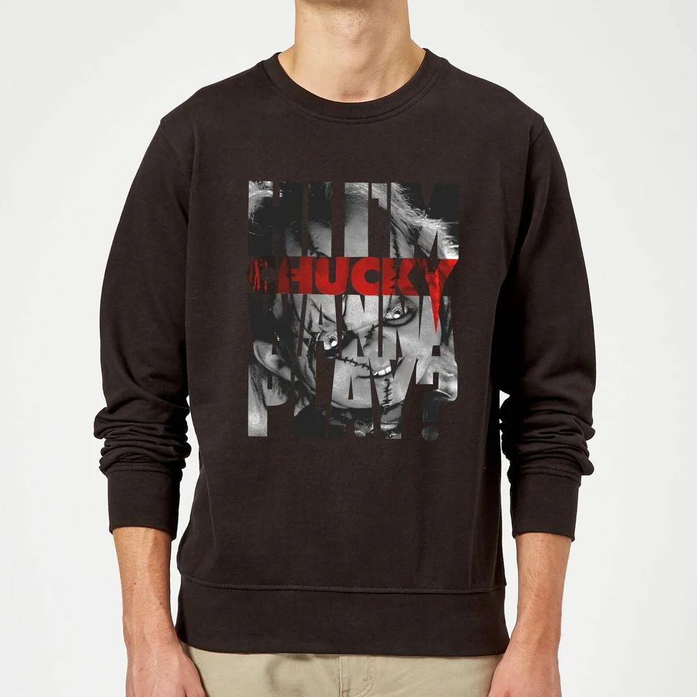 Chucky Typographic Sweatshirt - Black - S Image 1