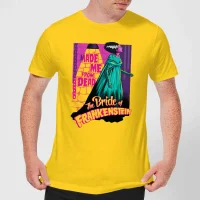 Universal Monsters Retro Bride Of Frankenstein Men's T-Shirt - Yellow - undefined undefined
