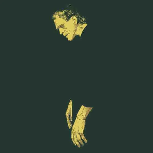 Universal Monsters Frankenstein Illustrated Men's T-Shirt - Forest Green