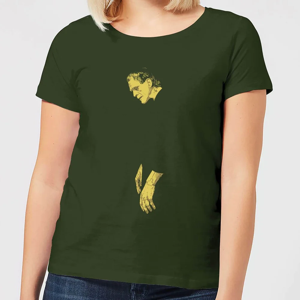 Universal Monsters Frankenstein Illustrated Women's T-Shirt - Forest Green - S Image 1